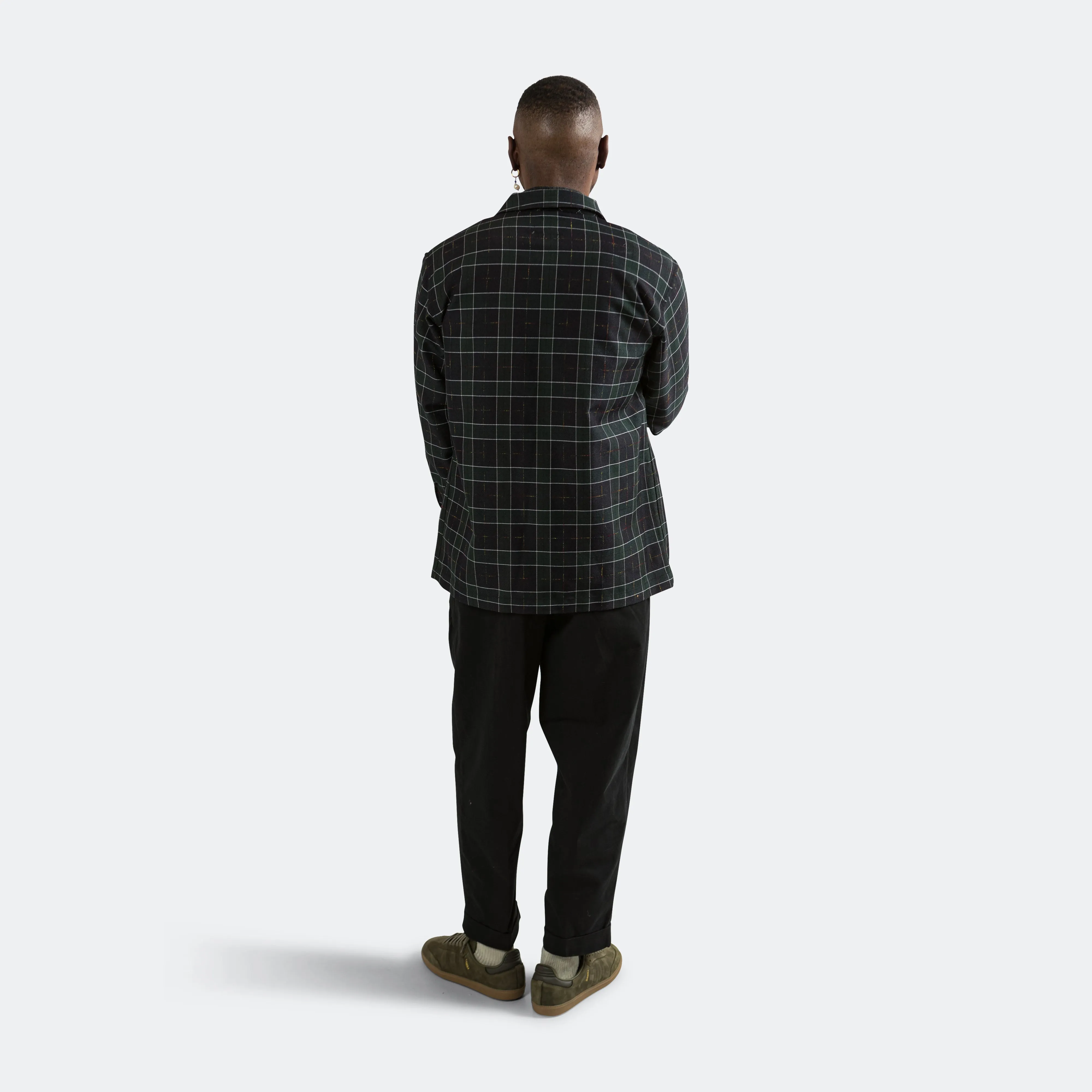 4 Button Jacket Wool PE - Navy Check