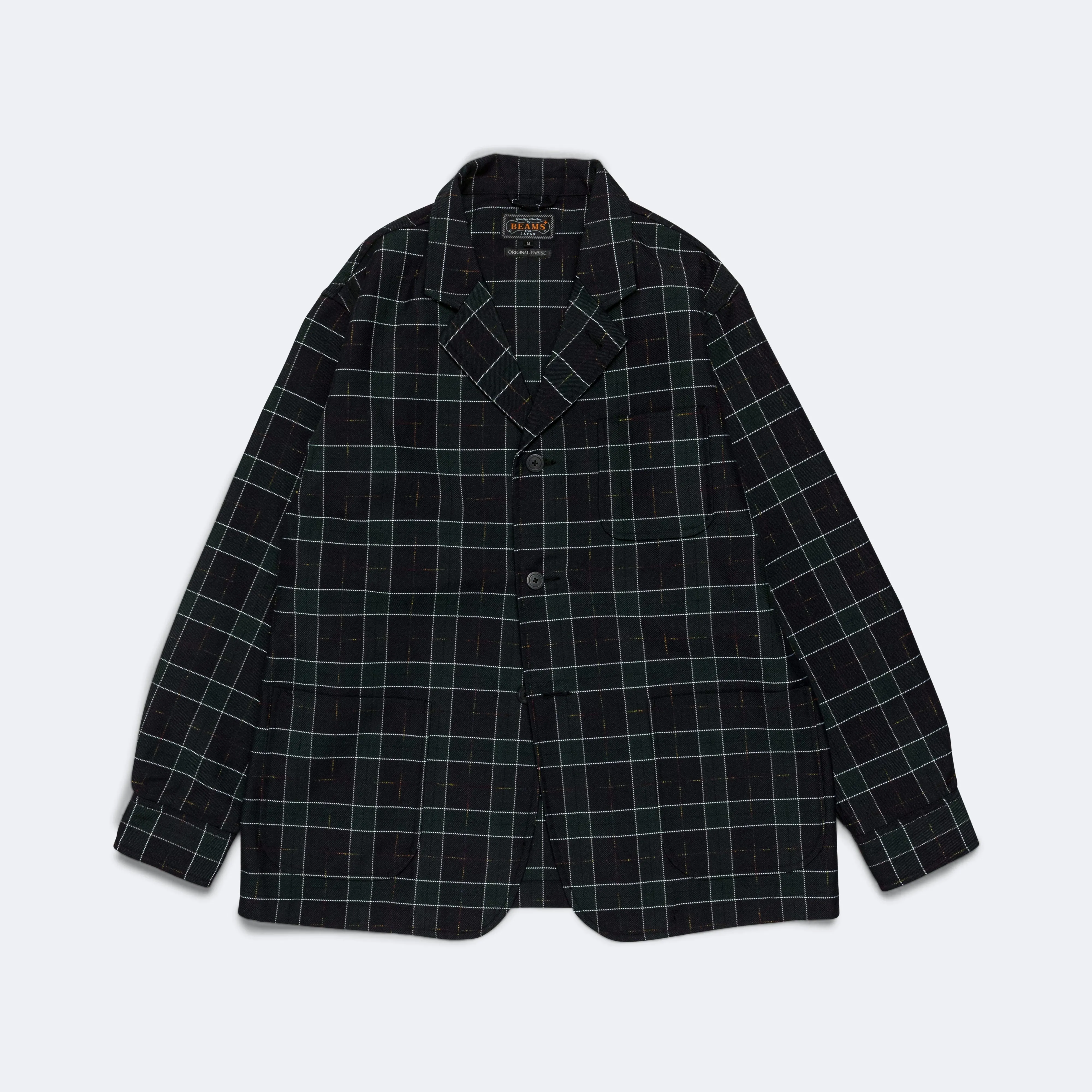 4 Button Jacket Wool PE - Navy Check