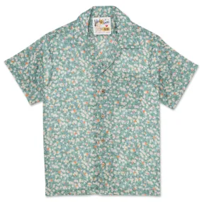 Aloha Shirt - Fruit Print- Cyan