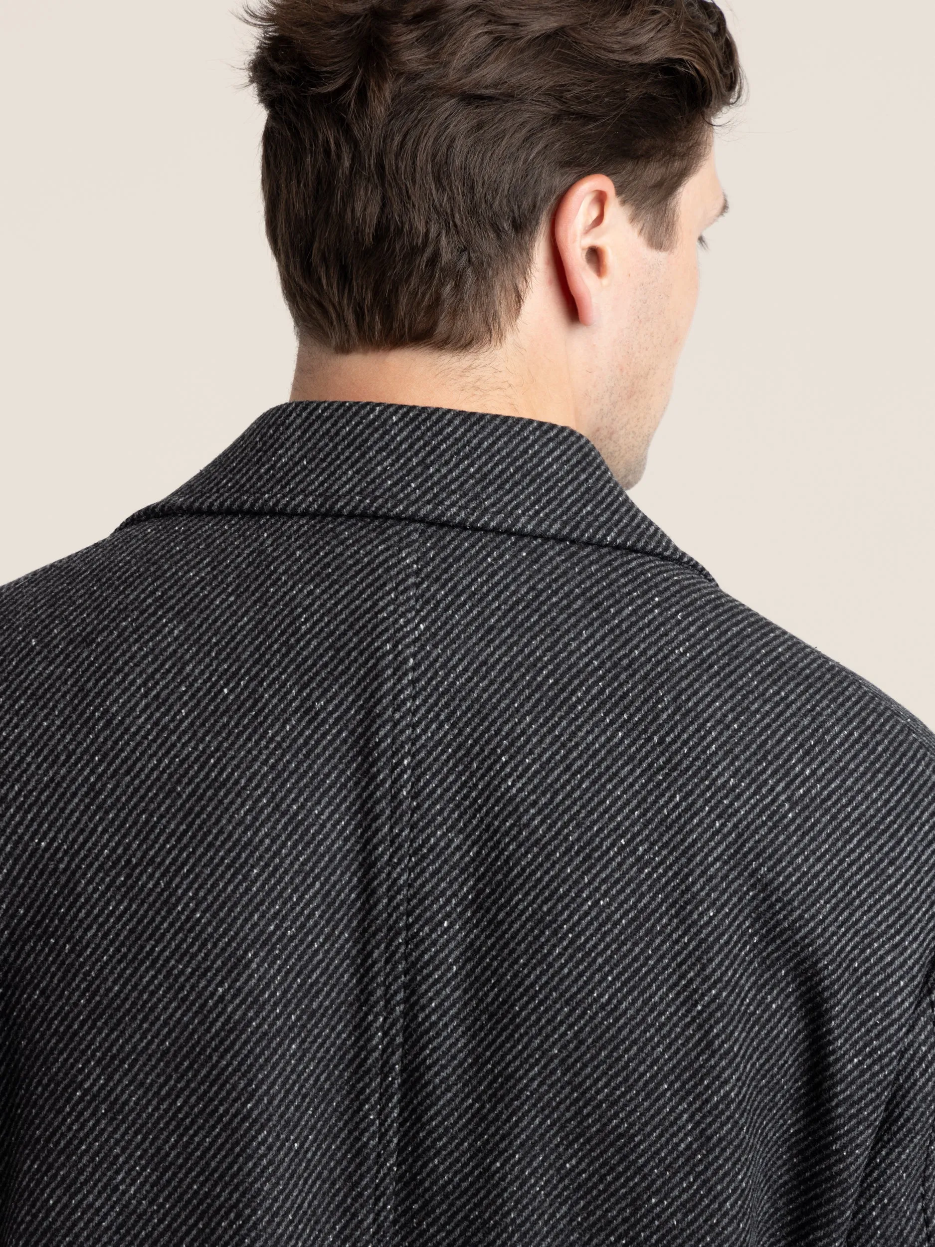 Anthracite Grey Wool-Silk-Cashmere Coat