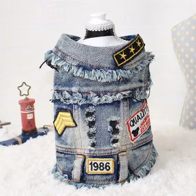 Cool Dude Pet Denim Vest