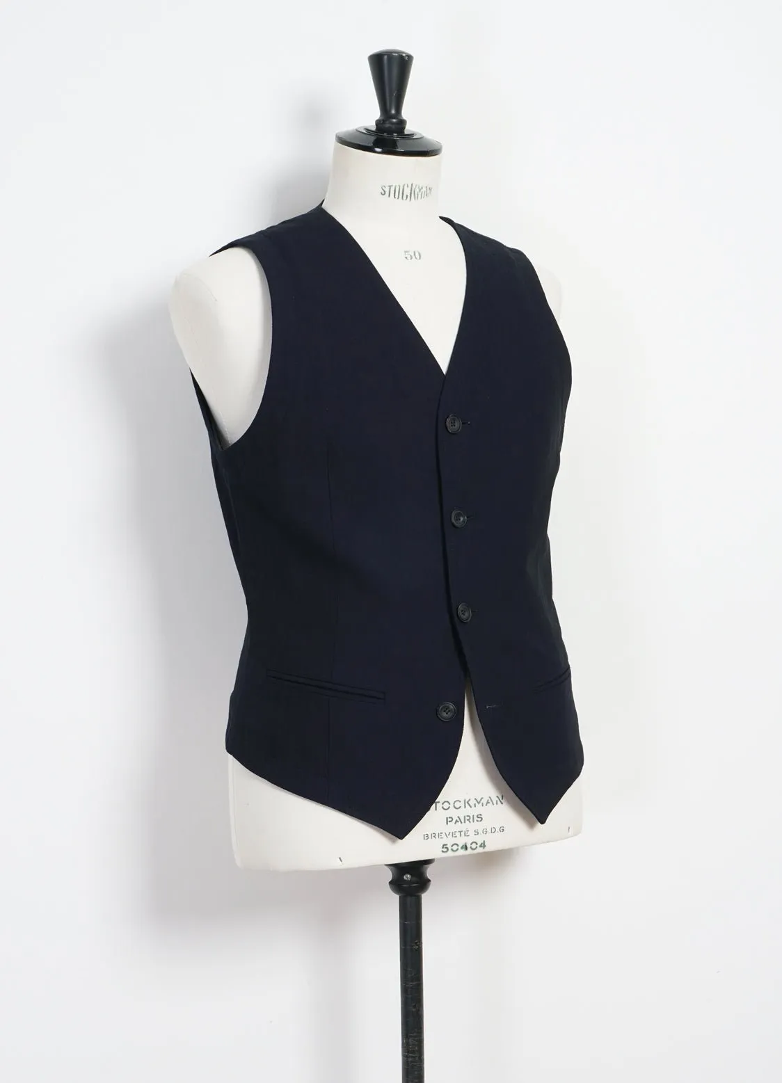 DANIEL | Classic Waistcoat | Indigo Herringbone