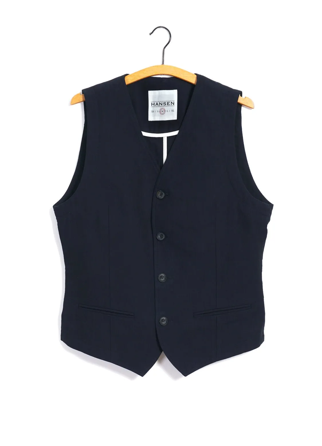 DANIEL | Classic Waistcoat | Indigo Herringbone