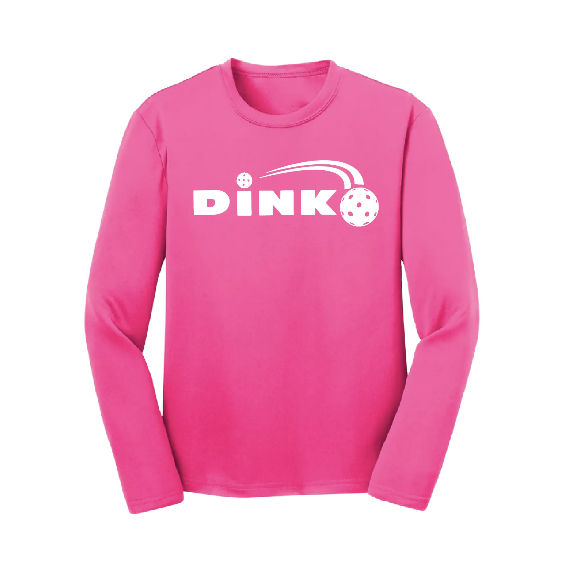 Dink Pickleball | Youth Long Sleeve Athletic Shirt | 100% Polyester