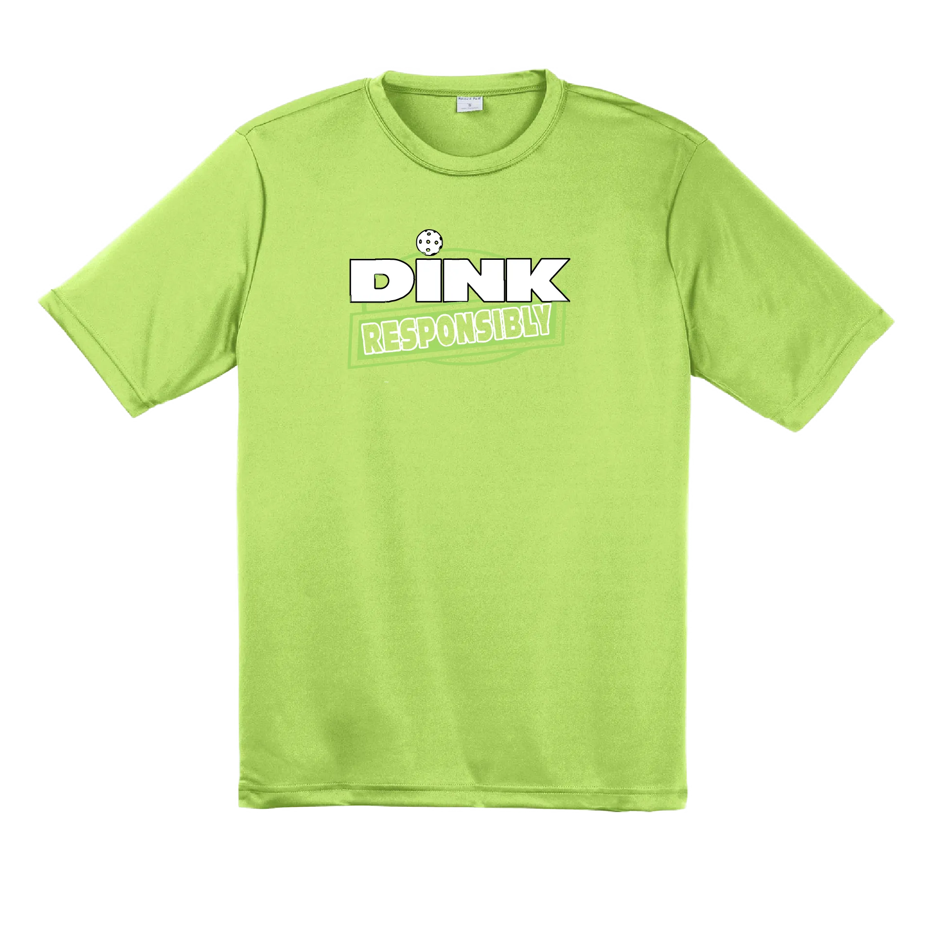 Dink Responsibly | Men's Short Sleeve Pickleball Shirt | 100% Polyester