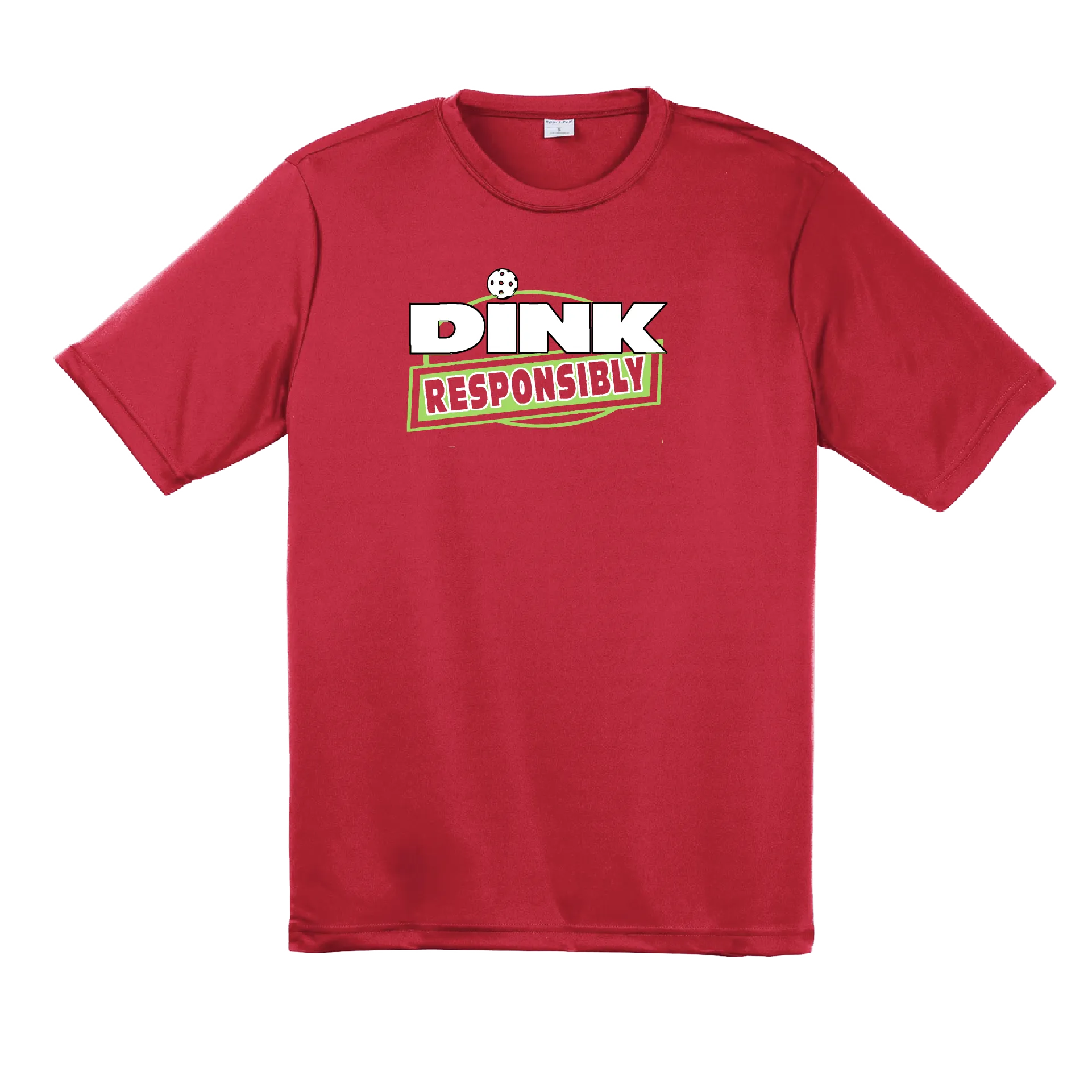 Dink Responsibly | Men's Short Sleeve Pickleball Shirt | 100% Polyester