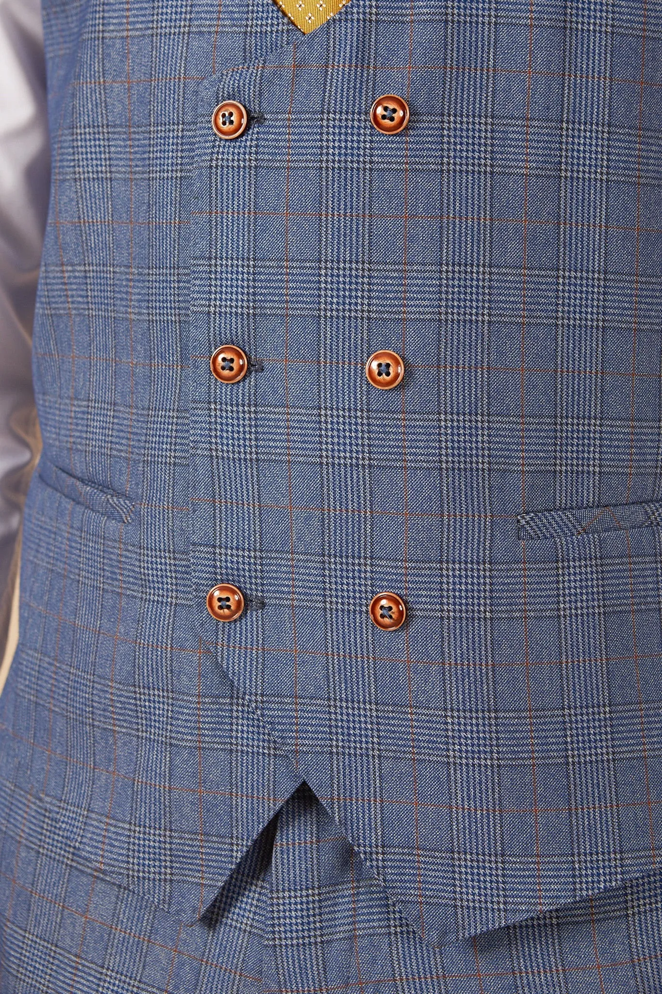 GEORGE - Light Blue Check Three Piece Suit