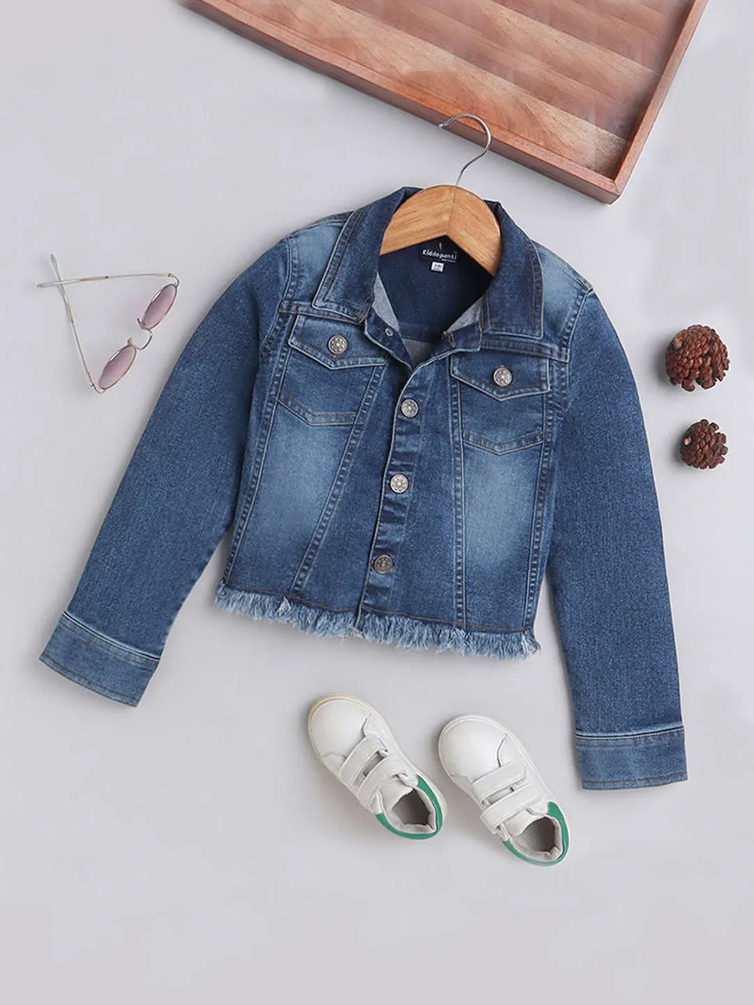 Girls Denim Short Jacket