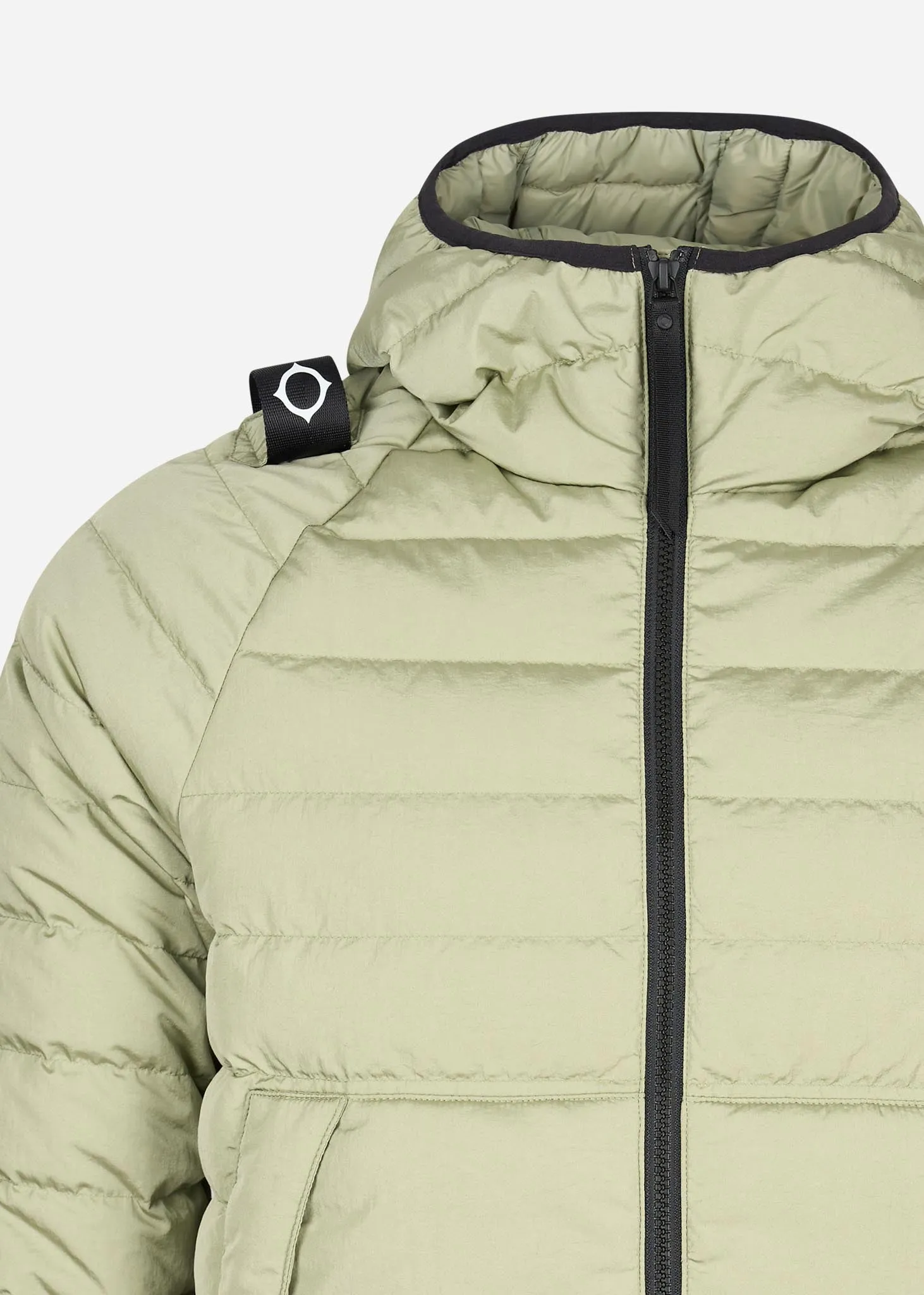 Hooded down jacket - tea