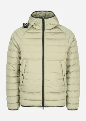 Hooded down jacket - tea