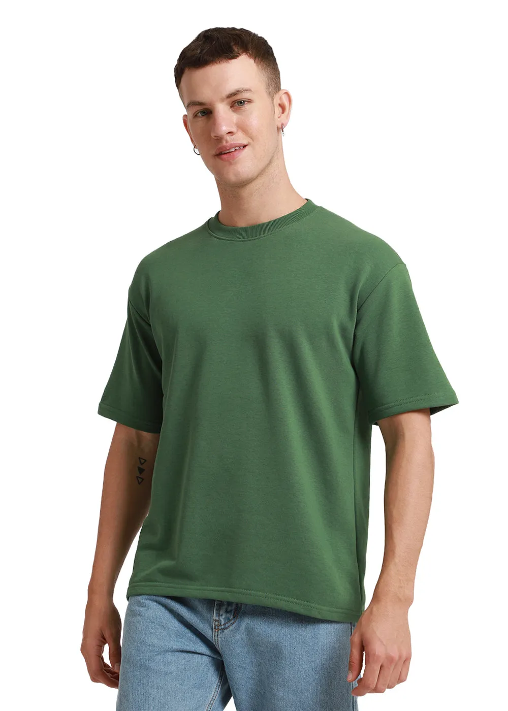 Hunter Green Oversized Basic T-shirt