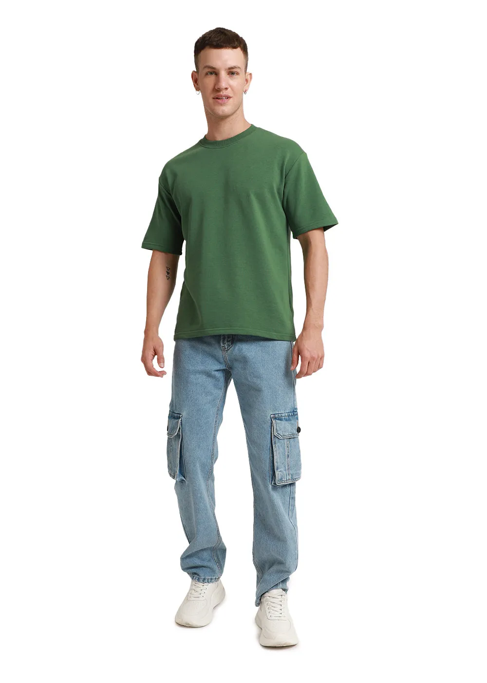 Hunter Green Oversized Basic T-shirt