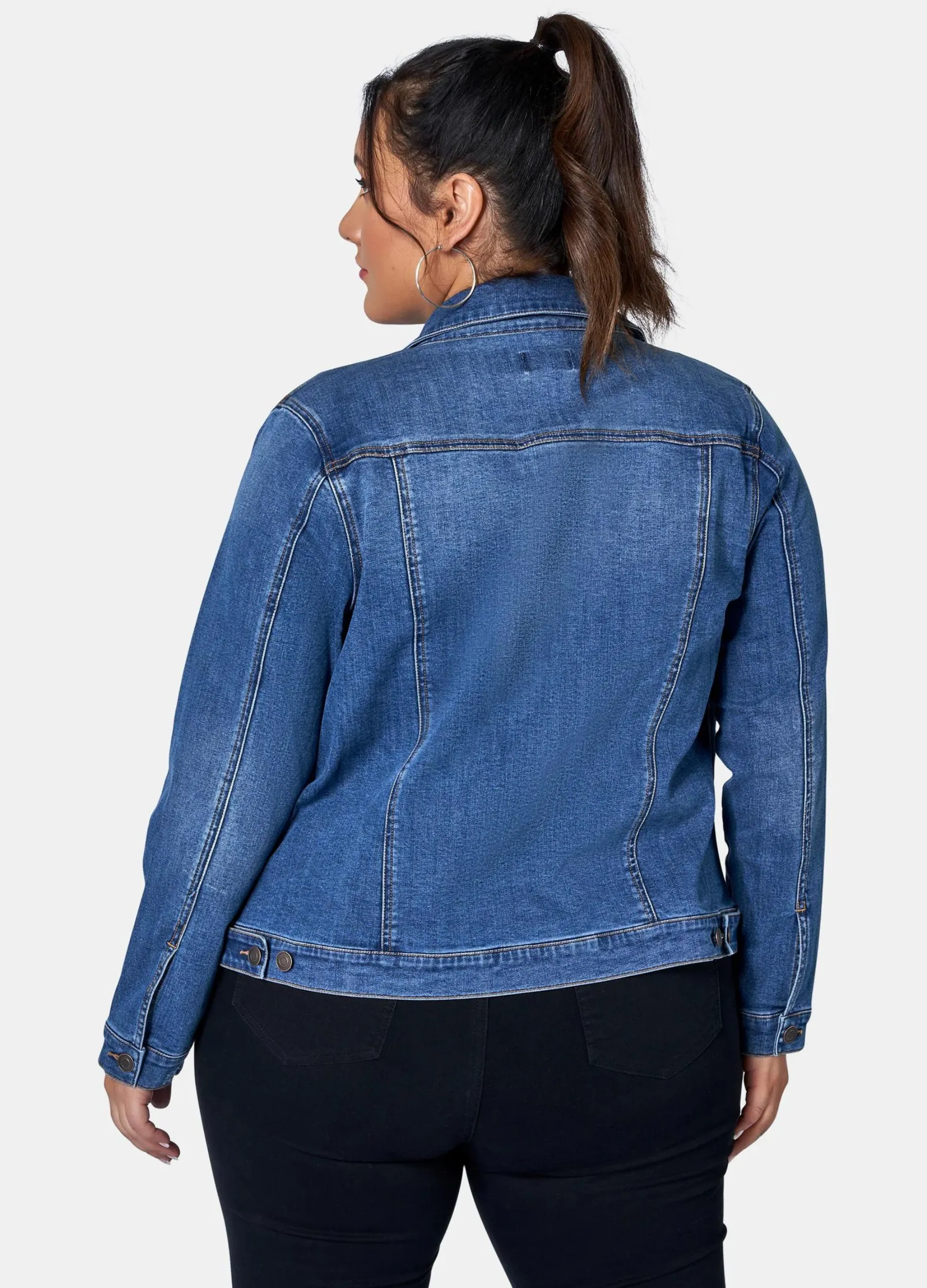 Indigo Tonic - Long Sleeve Denise Denim Jacket - Mid Wash