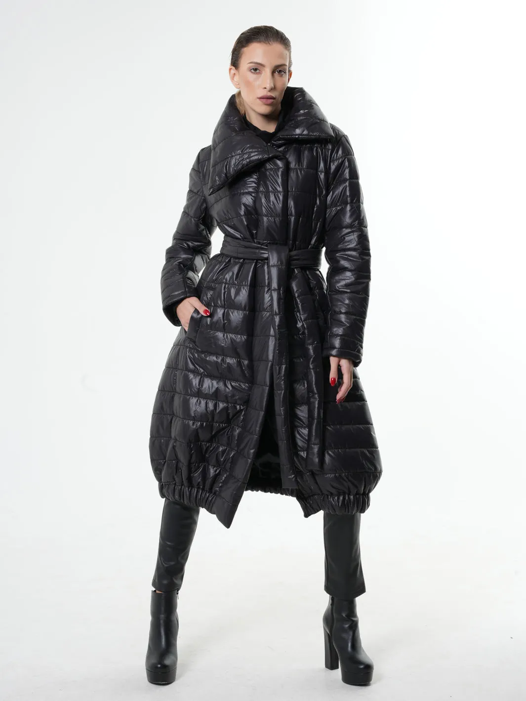 Long Winter Belted Coat