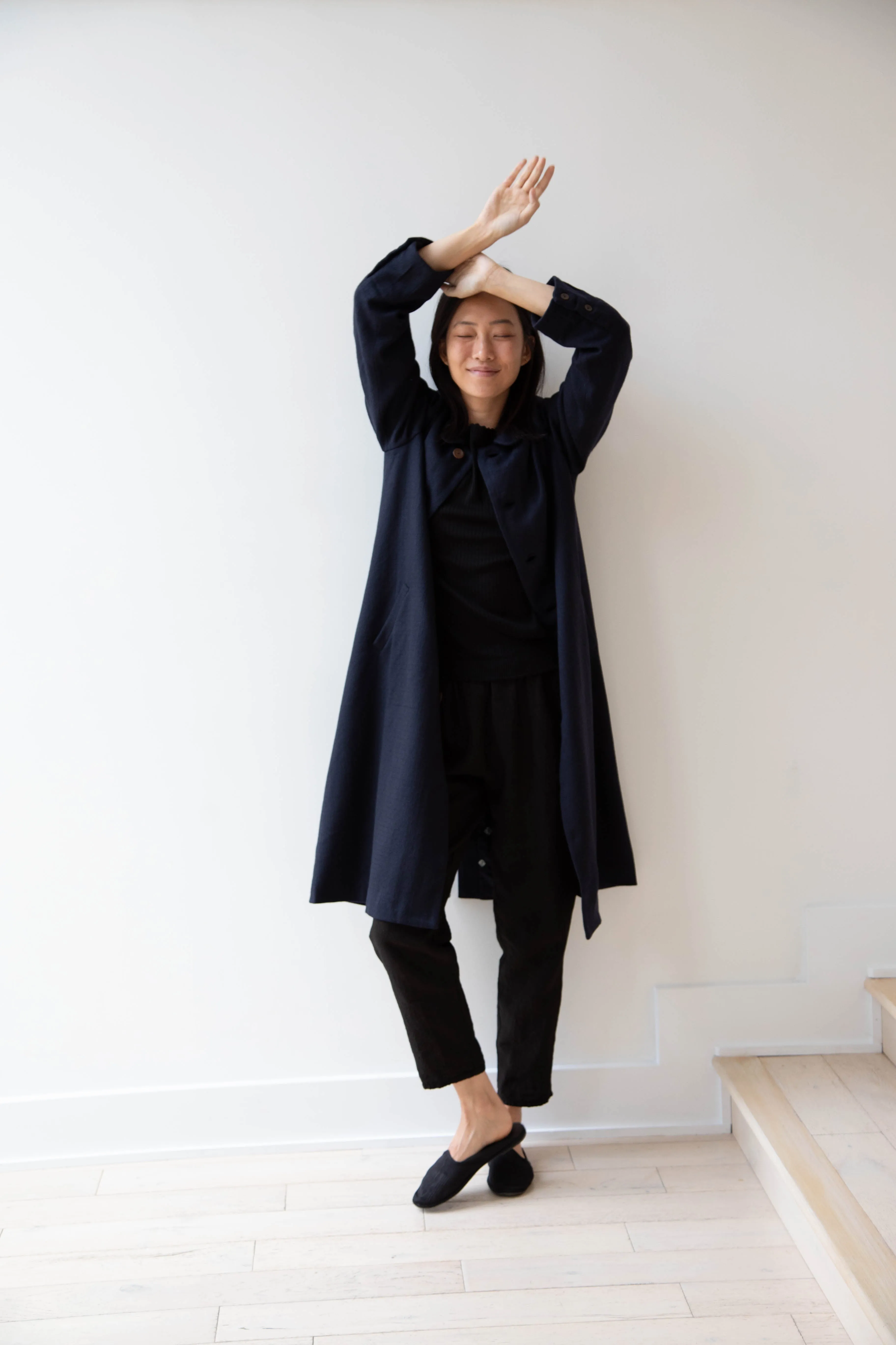 Maku | Dolni Coat in Indigo Wool