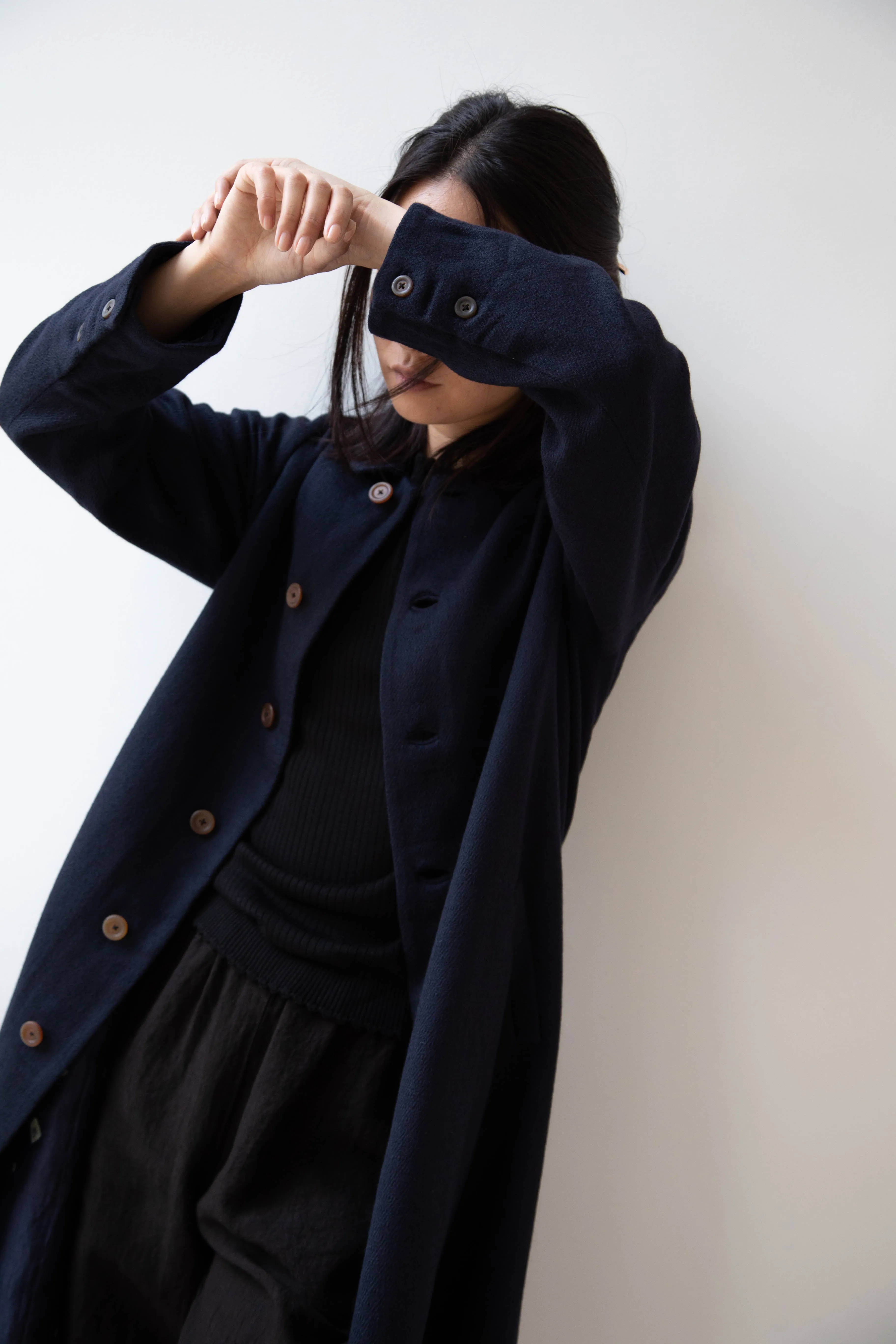 Maku | Dolni Coat in Indigo Wool