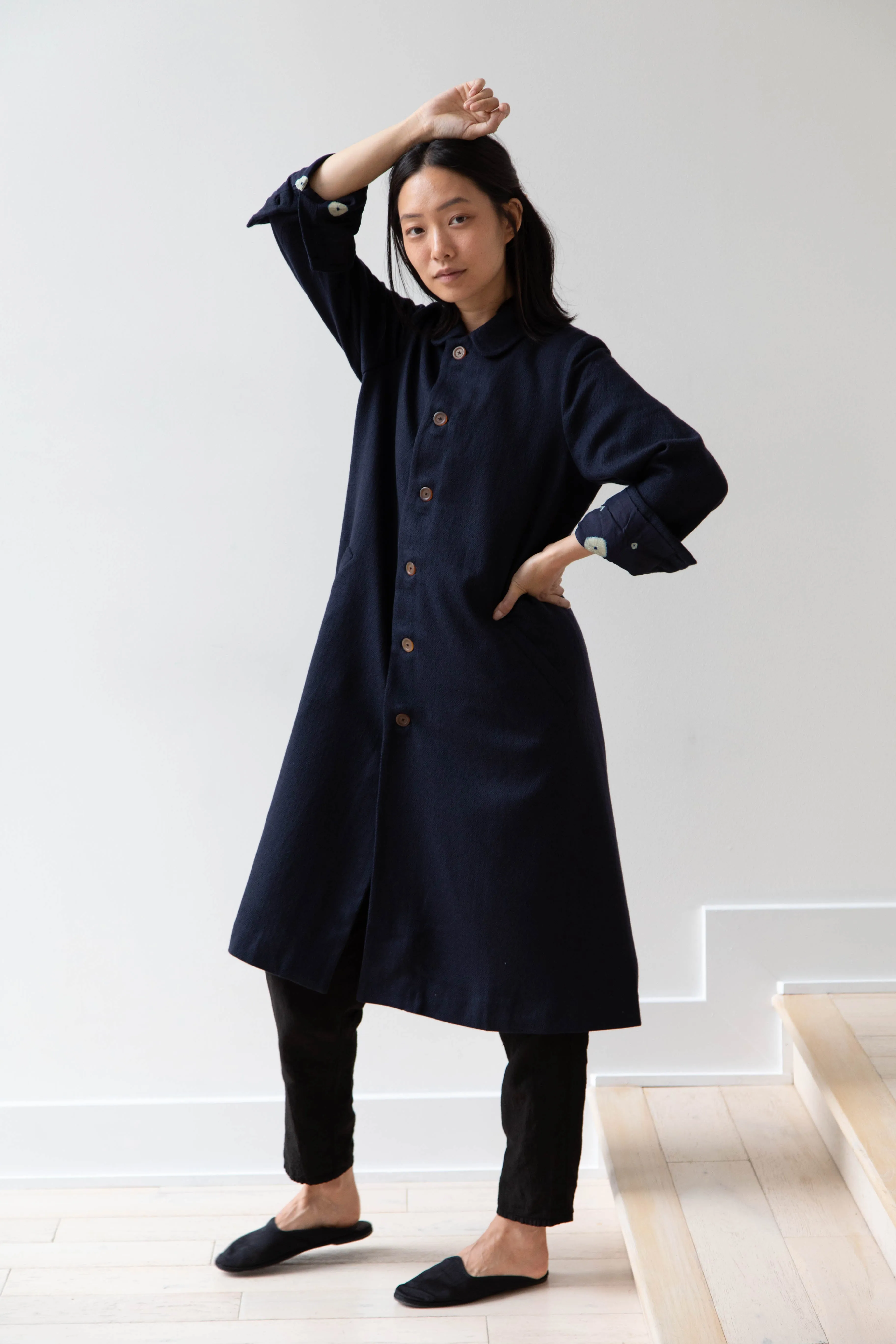 Maku | Dolni Coat in Indigo Wool