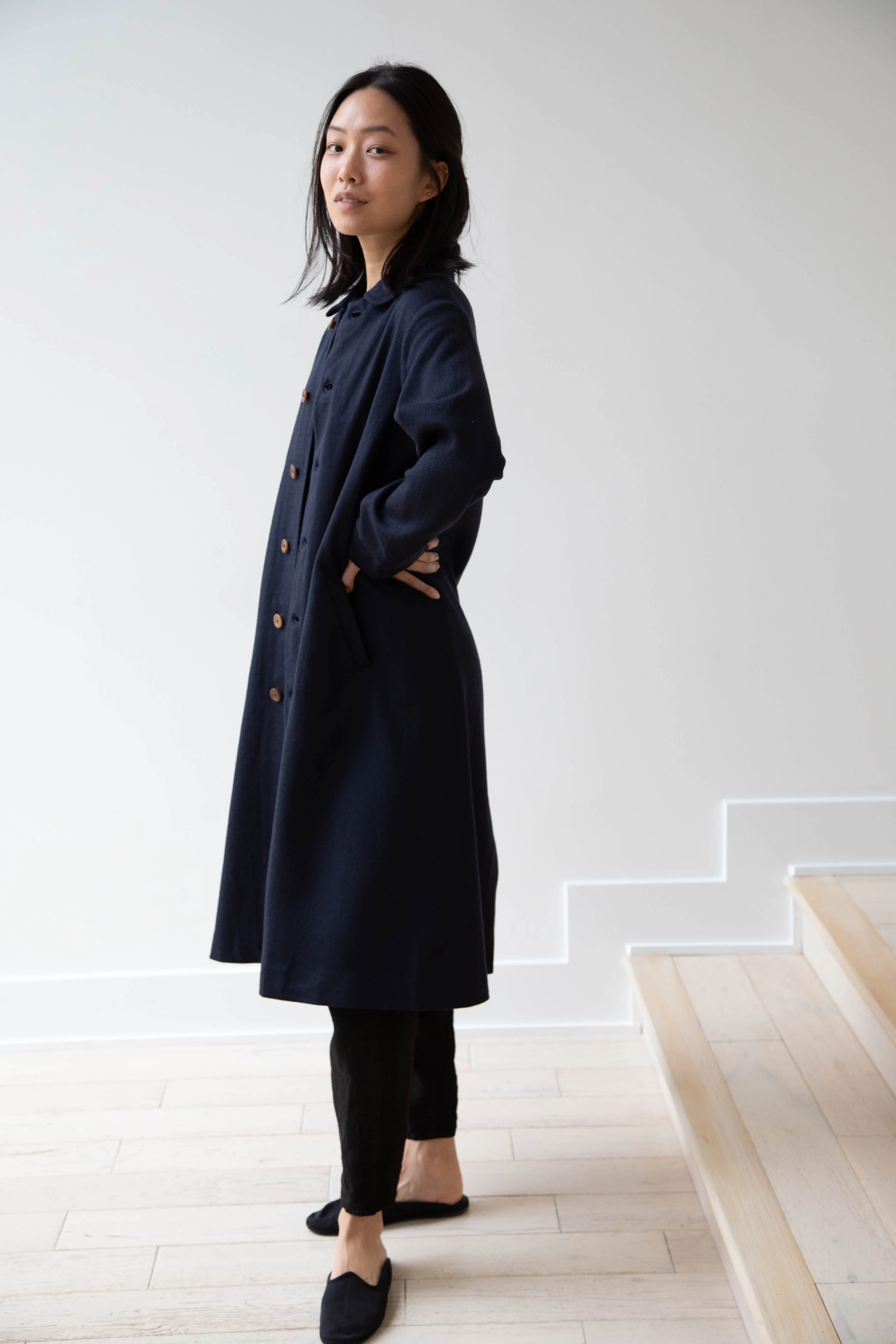 Maku | Dolni Coat in Indigo Wool