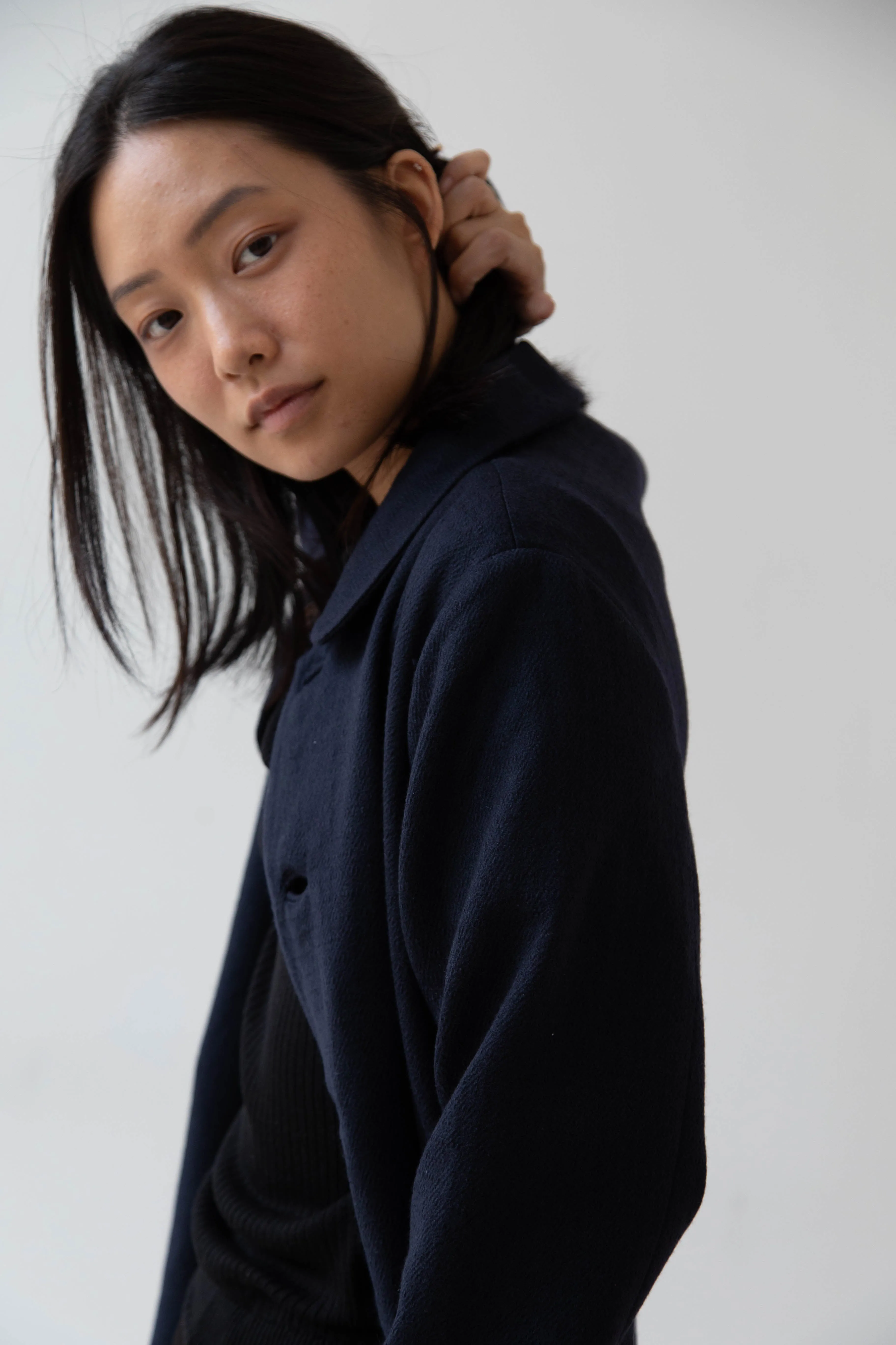 Maku | Dolni Coat in Indigo Wool