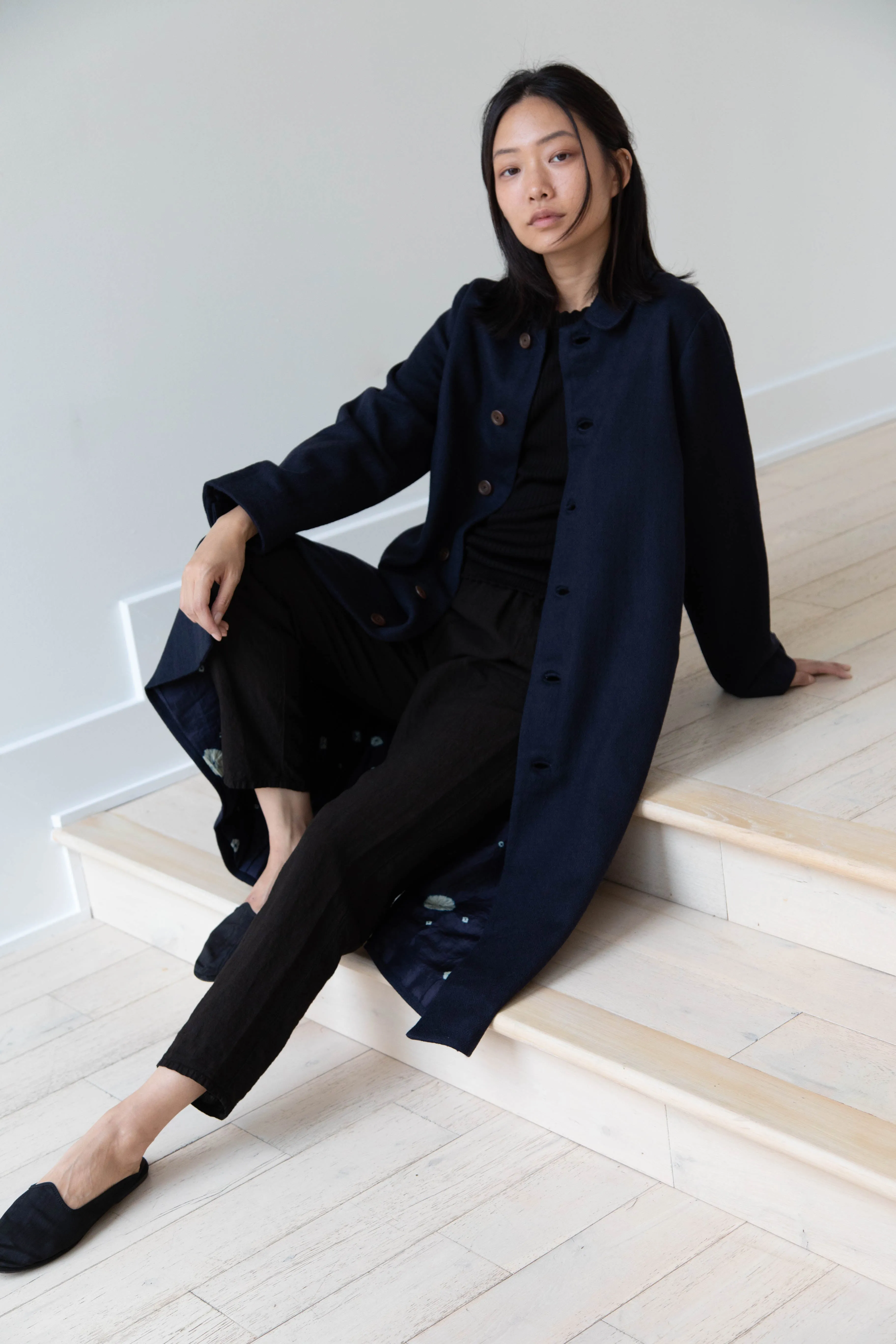 Maku | Dolni Coat in Indigo Wool