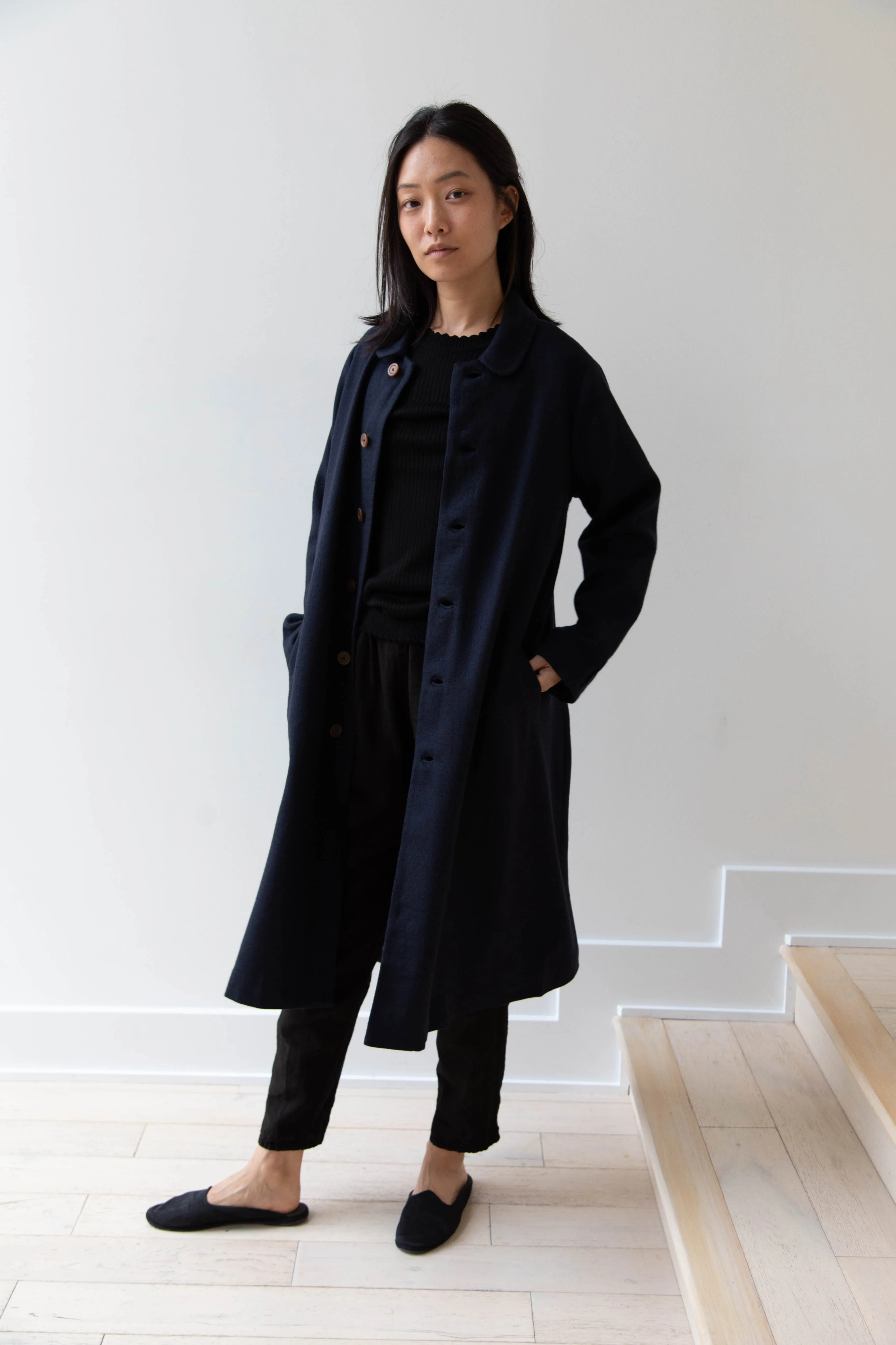 Maku | Dolni Coat in Indigo Wool