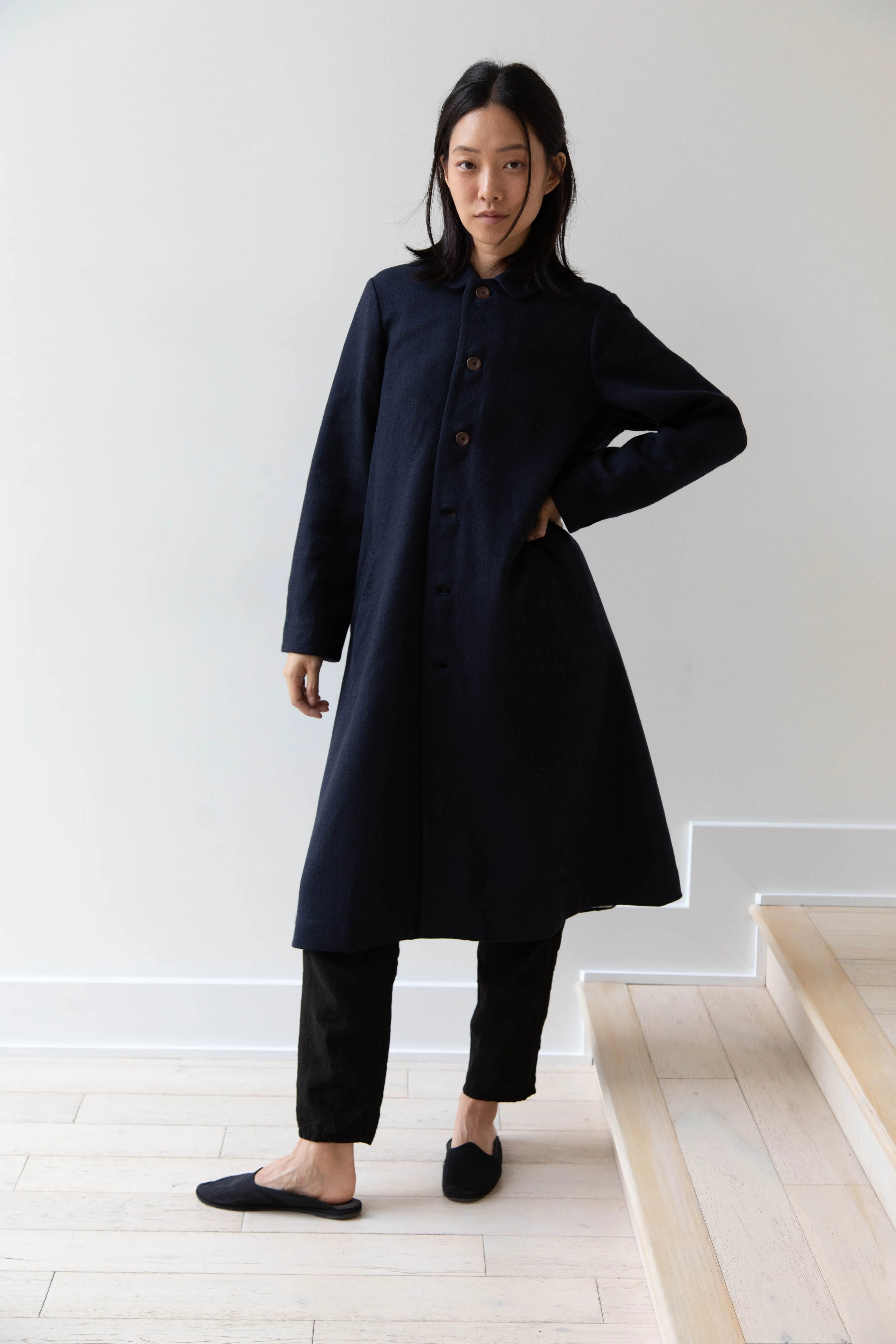 Maku | Dolni Coat in Indigo Wool