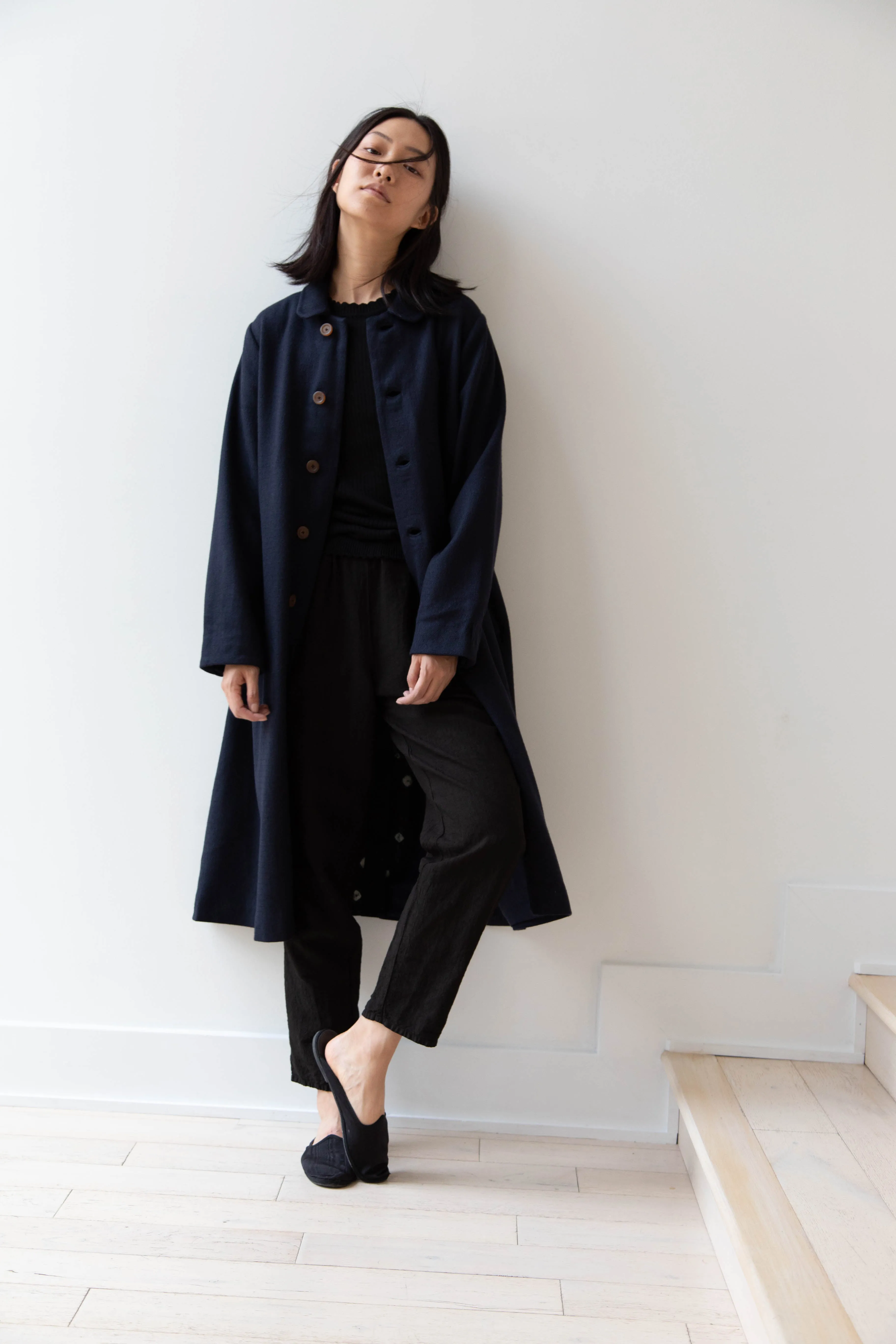 Maku | Dolni Coat in Indigo Wool