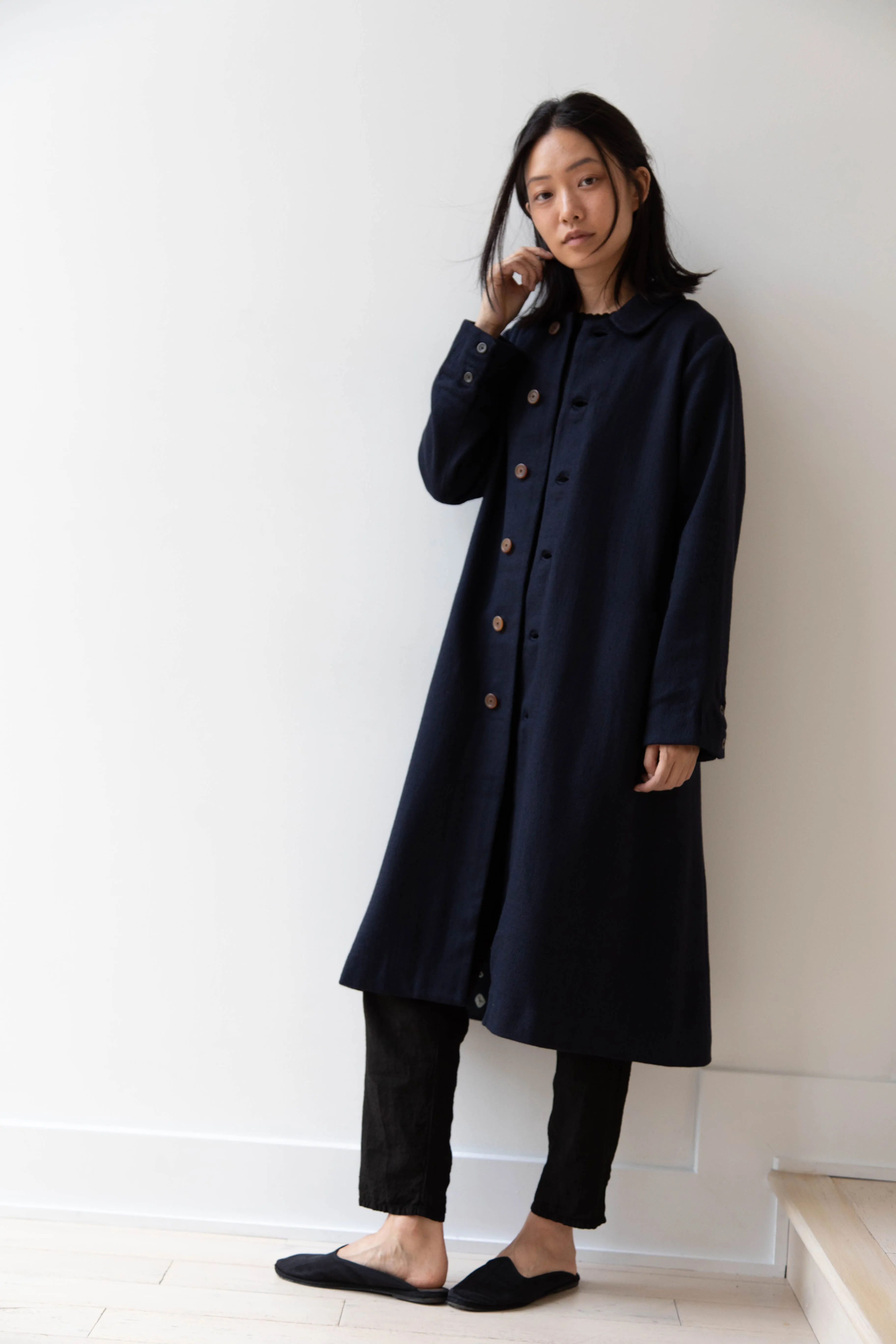 Maku | Dolni Coat in Indigo Wool