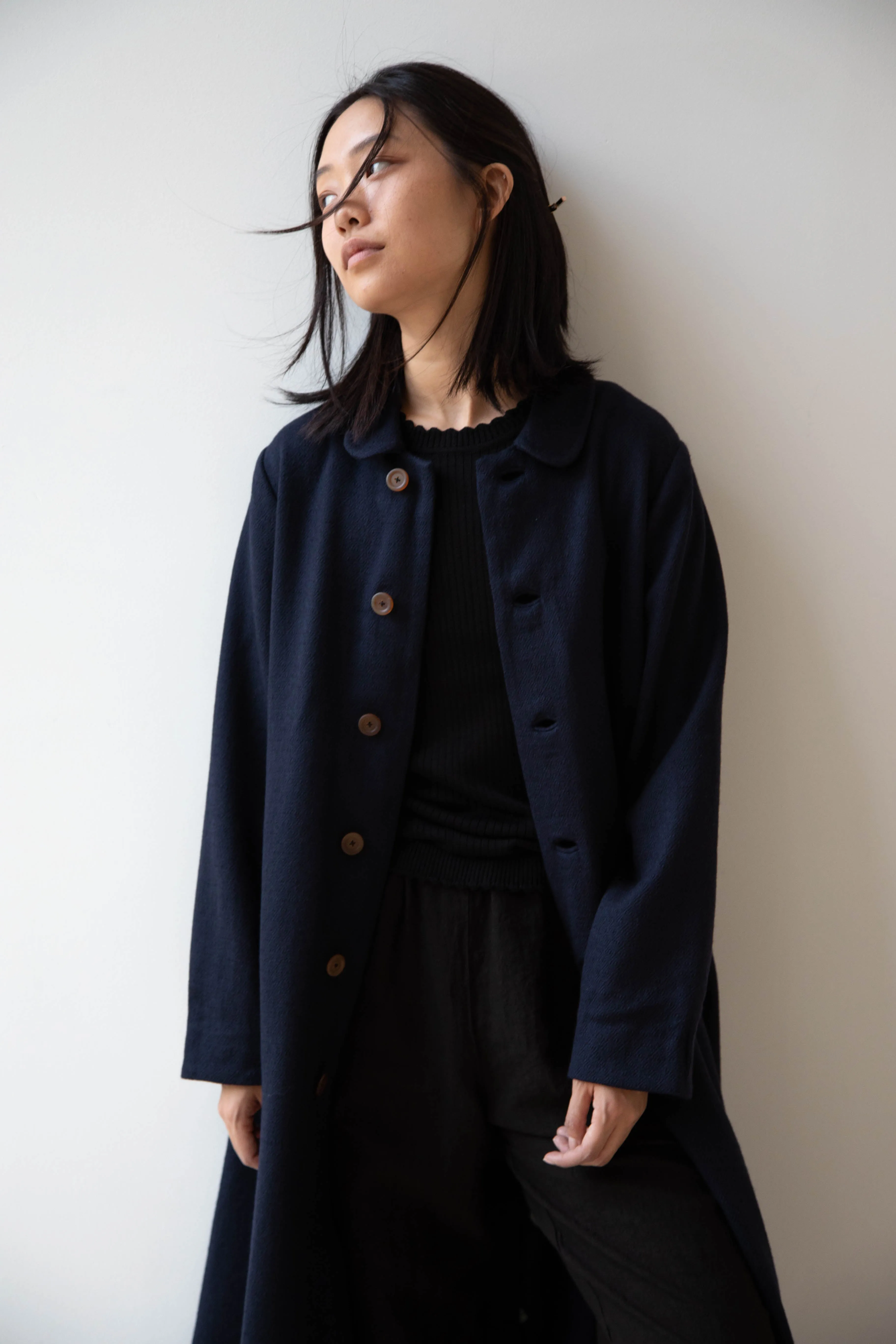 Maku | Dolni Coat in Indigo Wool