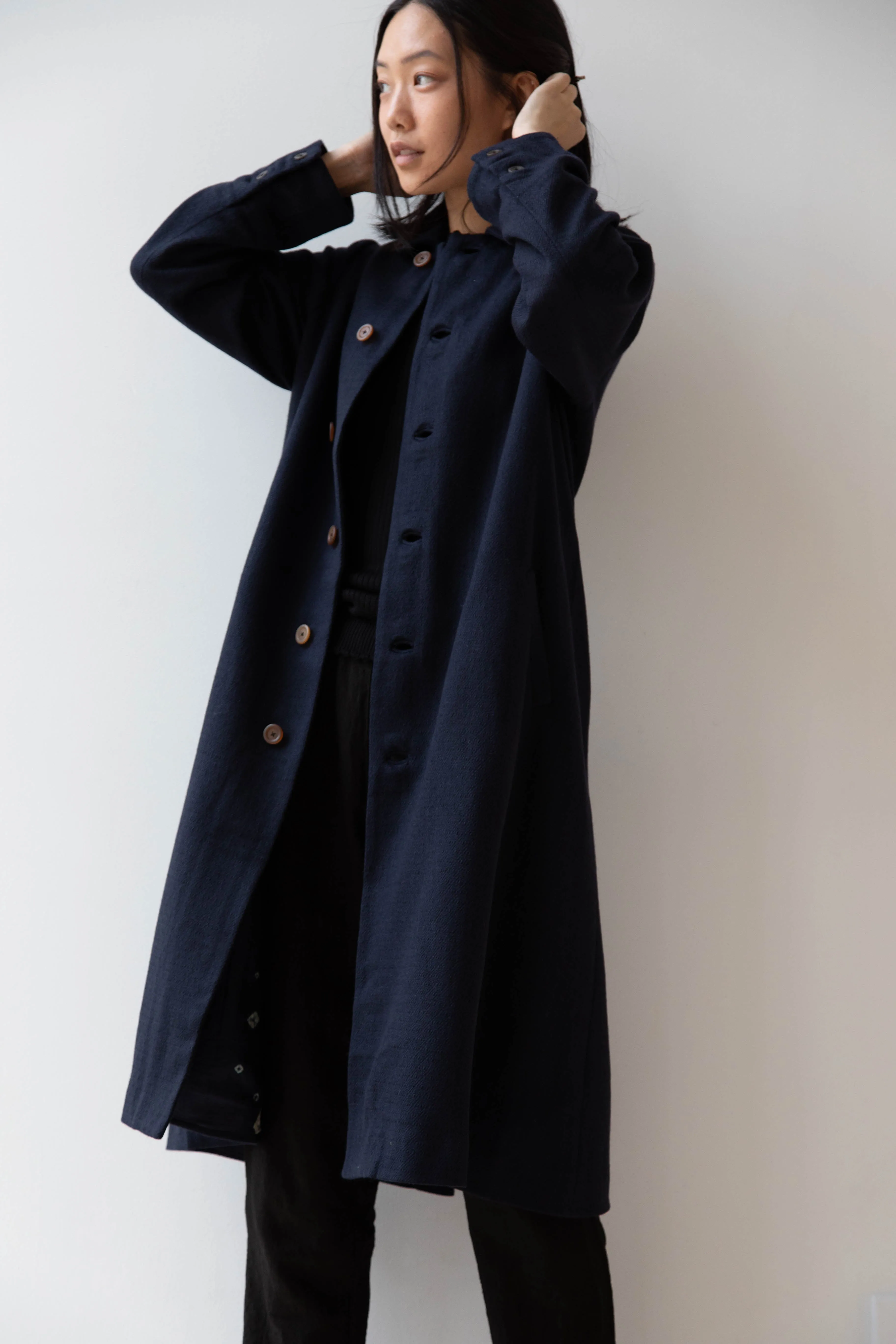 Maku | Dolni Coat in Indigo Wool