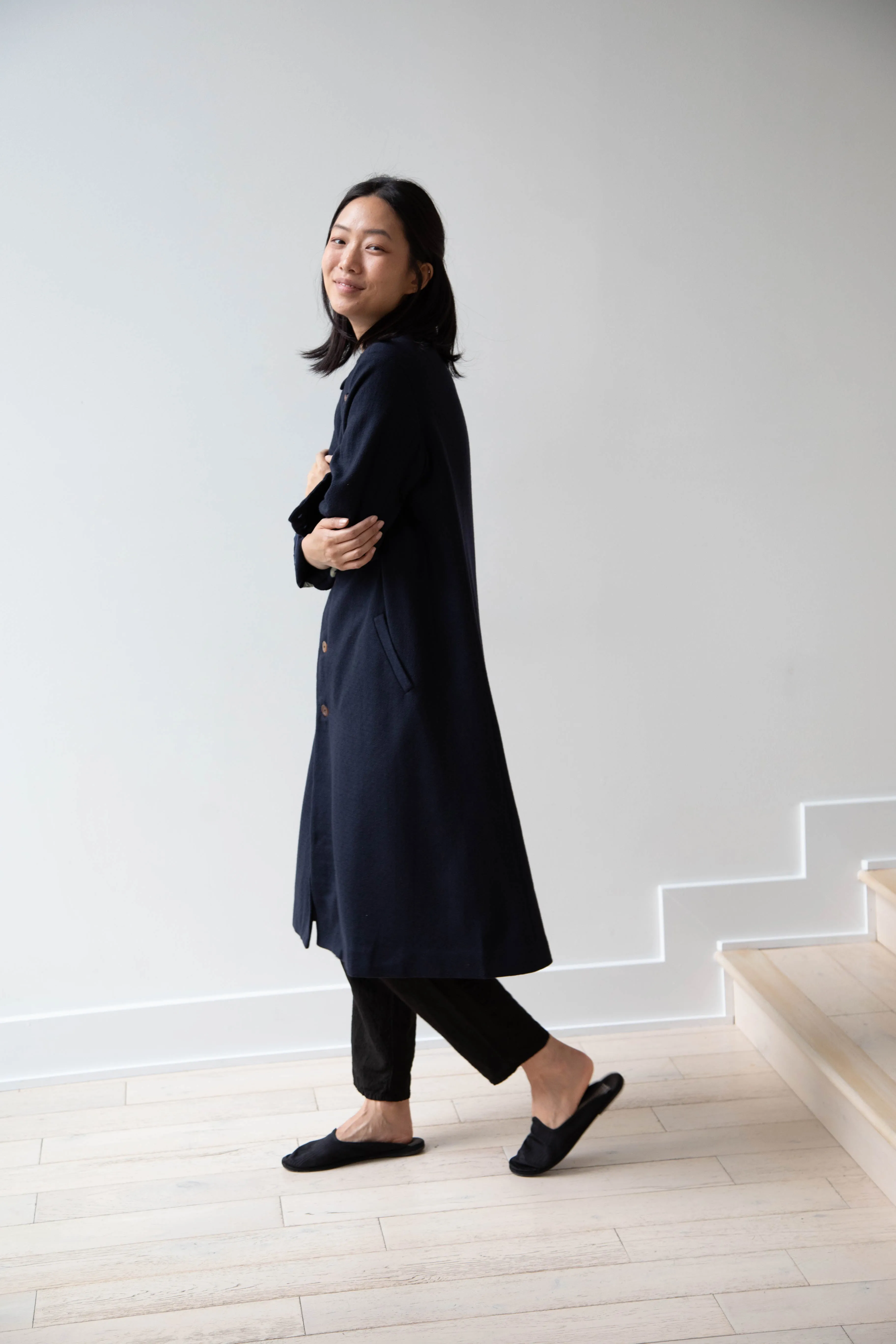 Maku | Dolni Coat in Indigo Wool