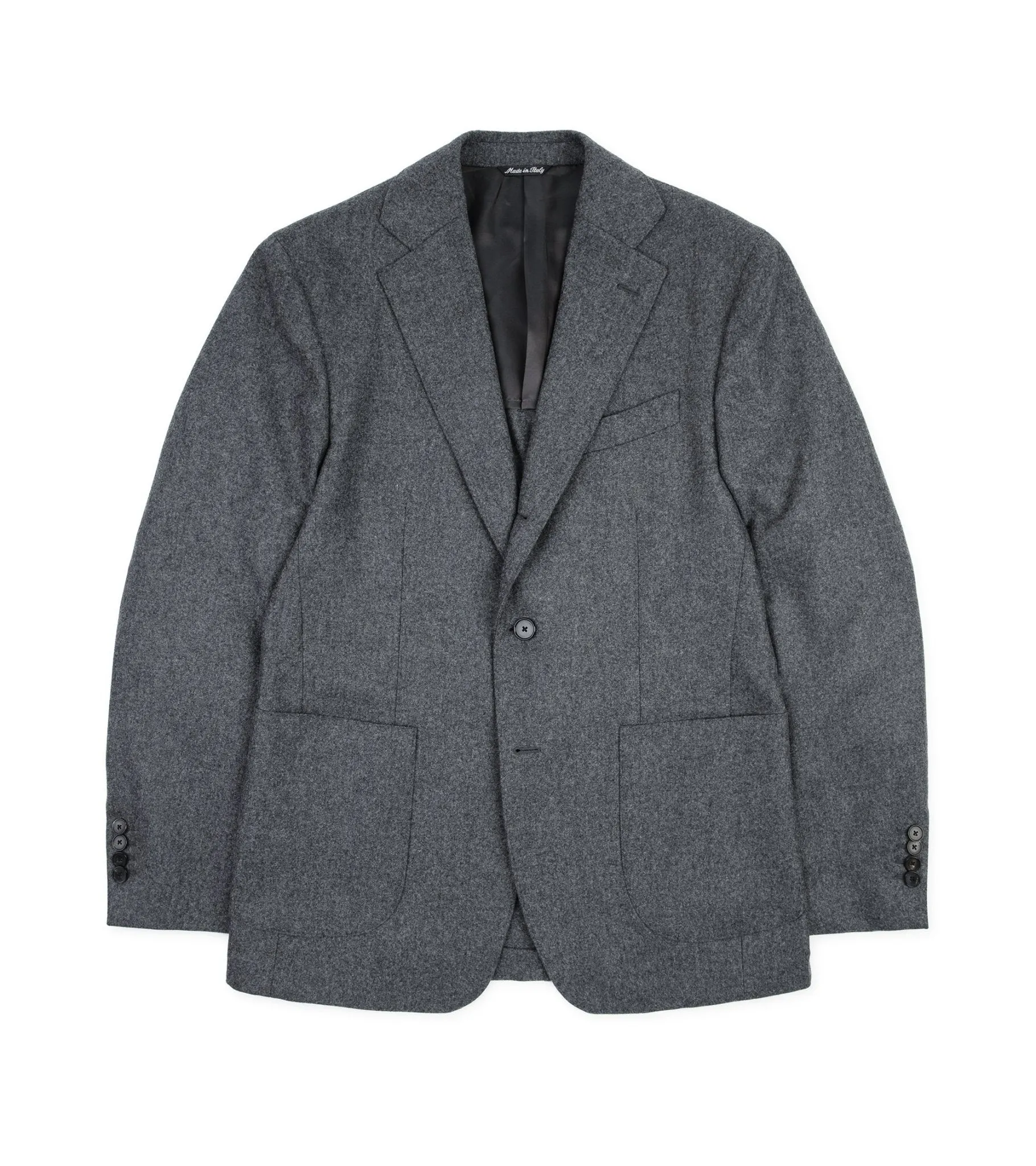 Trunk Wigmore Wool Flannel Suit Jacket: Charcoal