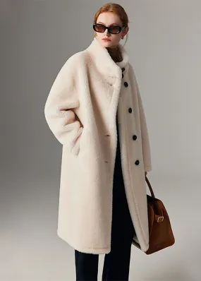 Wool Fur Single Breasted Teddy Coat